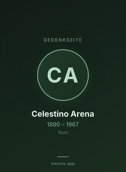Gedenkportrait von Celestino Arena