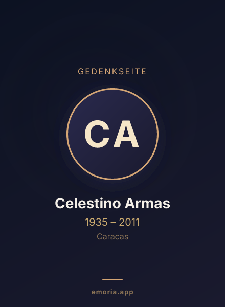 Gedenkportrait von Celestino Armas