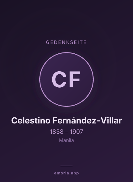 Gedenkportrait von Celestino Fernández-Villar