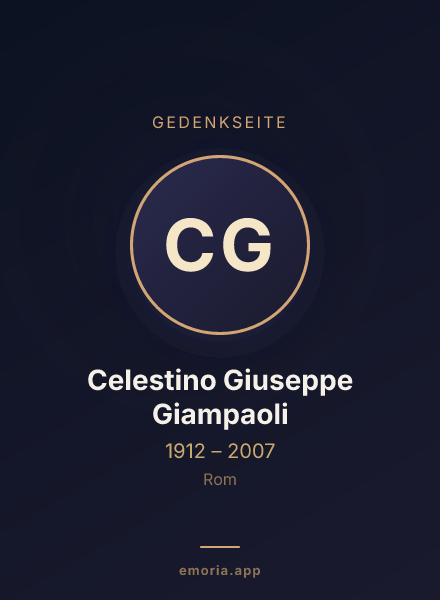 Gedenkportrait von Celestino Giuseppe Giampaoli
