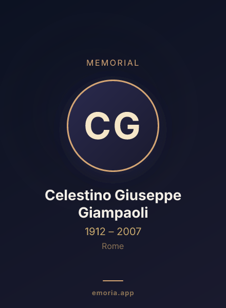 Memorial portrait of Celestino Giuseppe Giampaoli