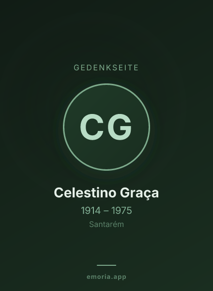 Gedenkportrait von Celestino Graça