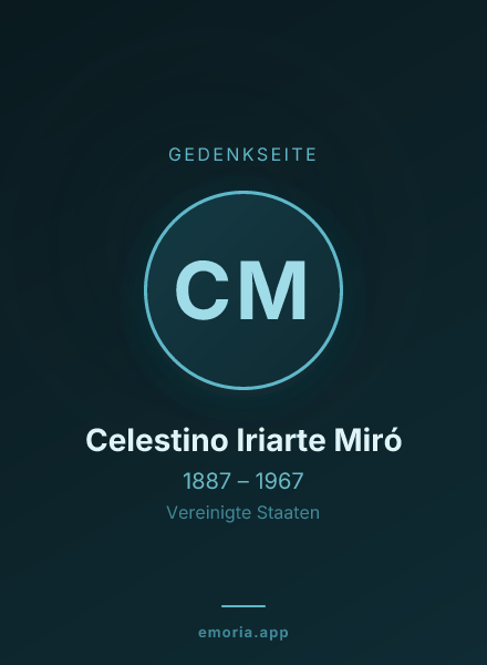 Gedenkportrait von Celestino Iriarte Miró
