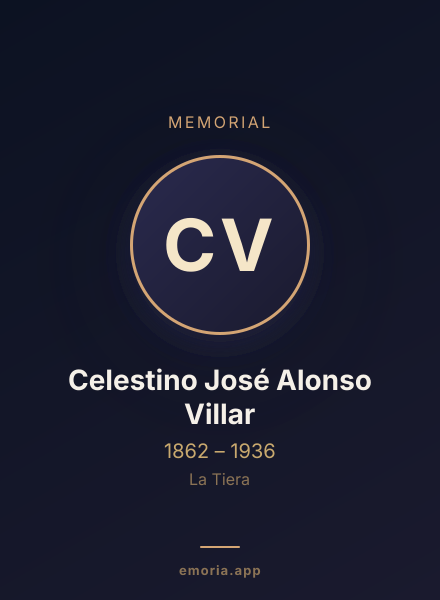 Memorial portrait of Celestino José Alonso Villar
