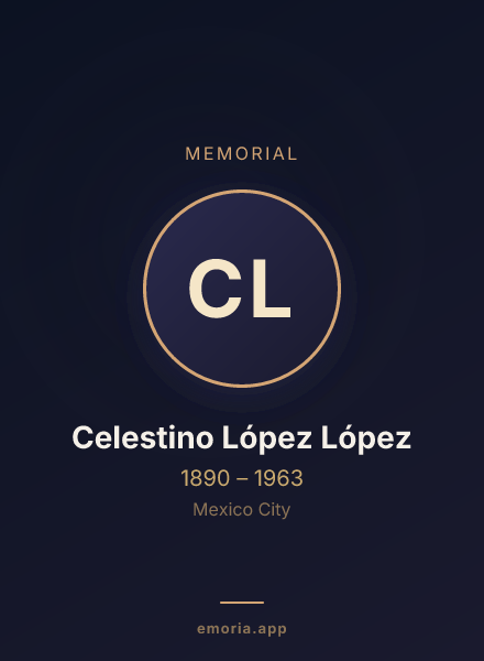 Memorial portrait of Celestino López López