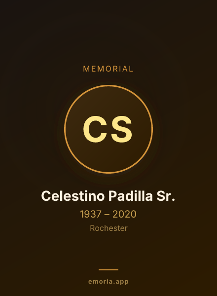 Memorial portrait of Celestino Padilla Sr.