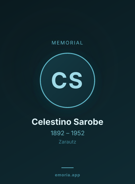Memorial portrait of Celestino Sarobe