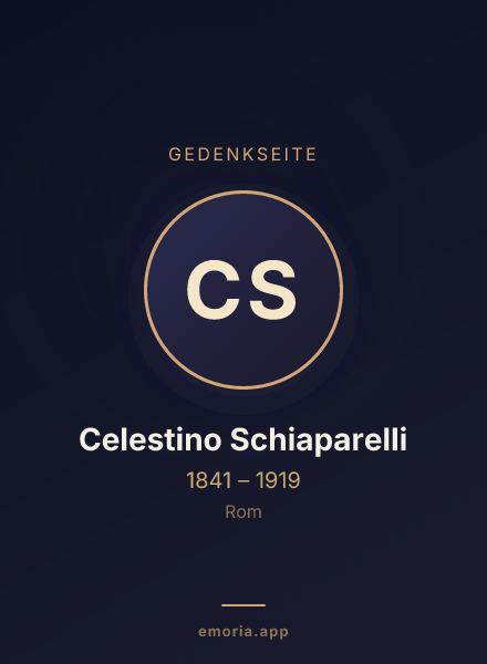Gedenkportrait von Celestino Schiaparelli