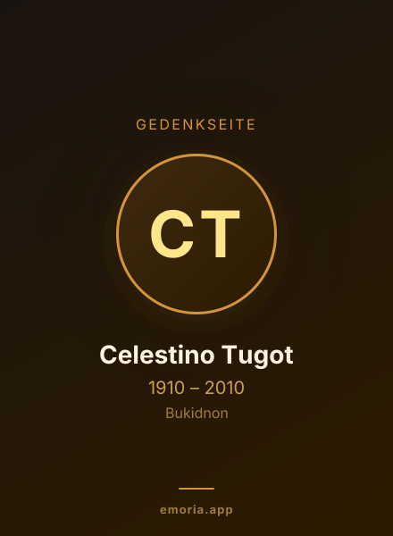 Gedenkportrait von Celestino Tugot