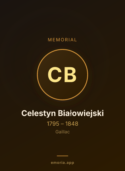 Memorial portrait of Celestyn Białowiejski