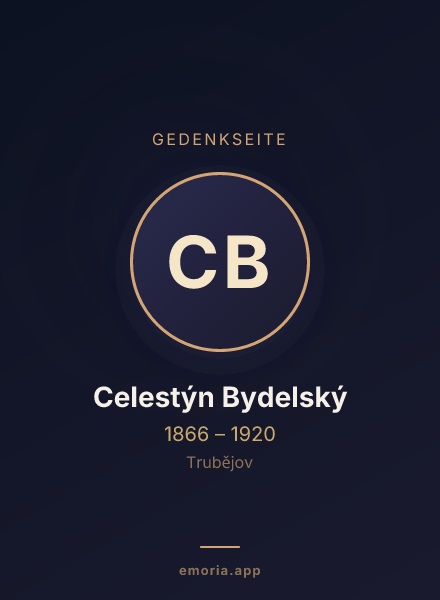 Gedenkportrait von Celestýn Bydelský