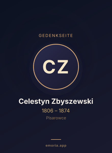 Gedenkportrait von Celestyn Zbyszewski