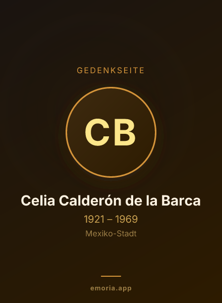 Gedenkportrait von Celia Calderón de la Barca