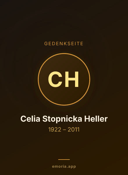 Gedenkportrait von Celia Stopnicka Heller