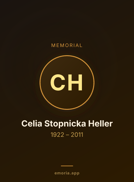 Memorial portrait of Celia Stopnicka Heller