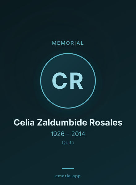 Memorial portrait of Celia Zaldumbide Rosales