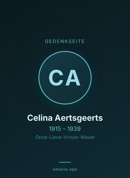 Gedenkportrait von Celina Aertsgeerts