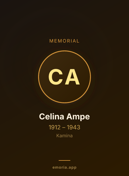 Memorial portrait of Celina Ampe