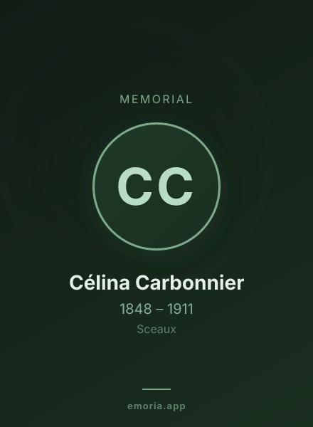 Memorial portrait of Célina Carbonnier