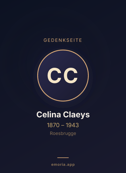 Gedenkportrait von Celina Claeys