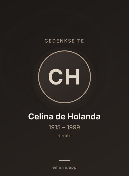 Gedenkportrait von Celina de Holanda