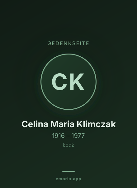 Gedenkportrait von Celina Maria Klimczak
