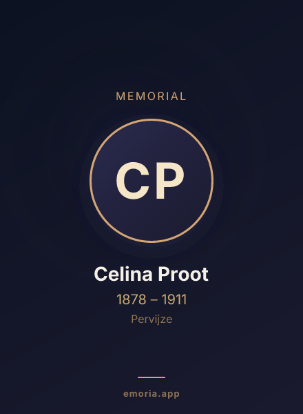 Memorial portrait of Celina Proot