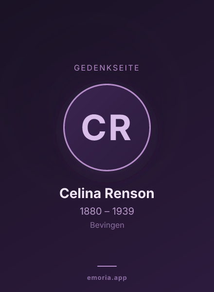 Gedenkportrait von Celina Renson