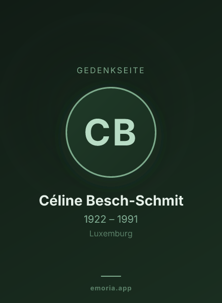 Gedenkportrait von Céline Besch-Schmit