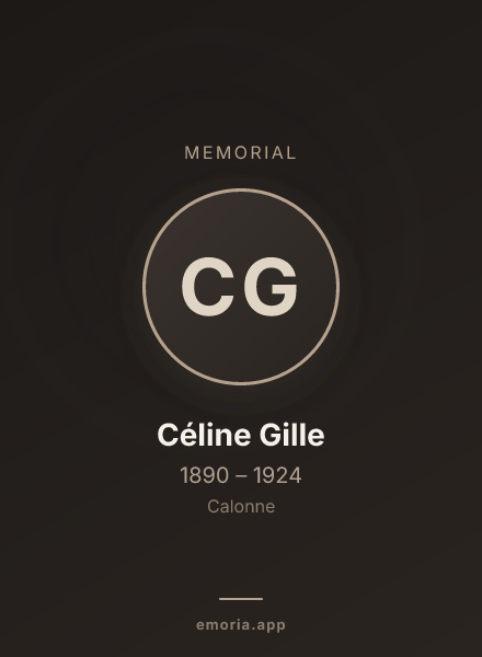 Memorial portrait of Céline Gille