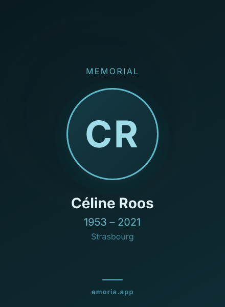 Memorial portrait of Céline Roos