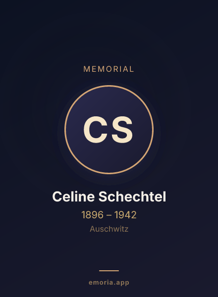 Memorial portrait of Celine Schechtel