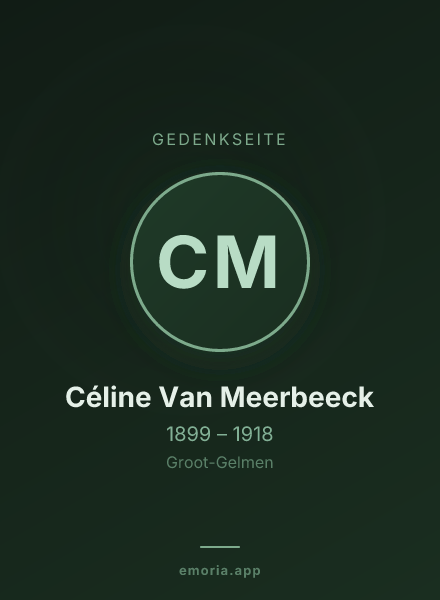 Gedenkportrait von Céline Van Meerbeeck