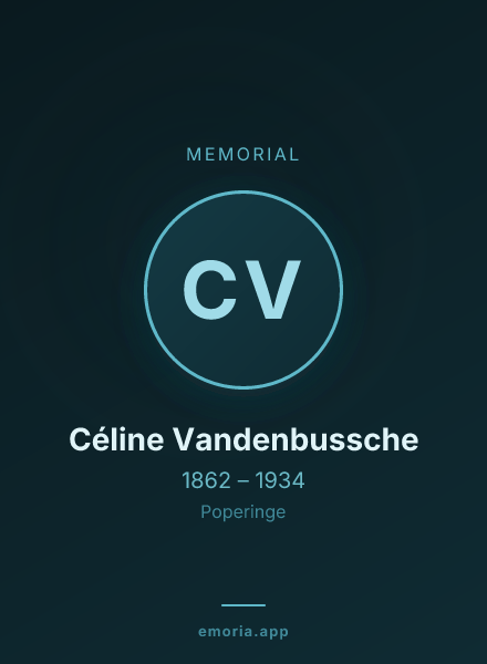 Memorial portrait of Céline Vandenbussche