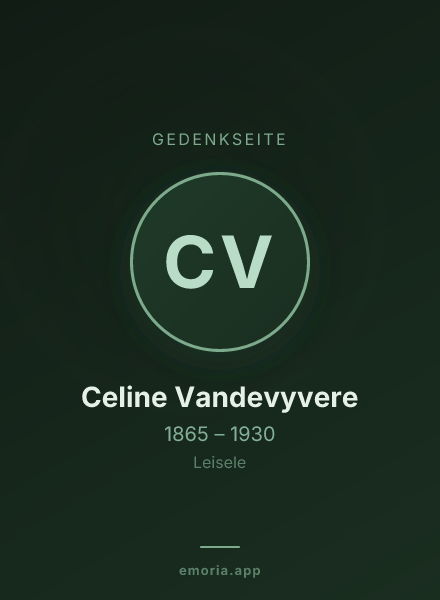 Gedenkportrait von Celine Vandevyvere