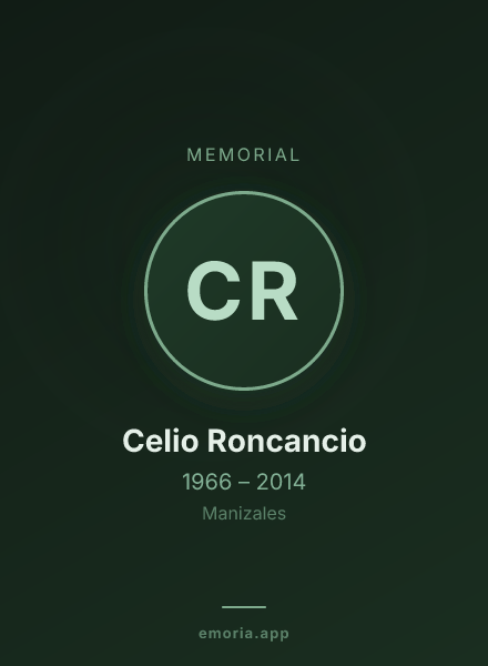 Memorial portrait of Celio Roncancio