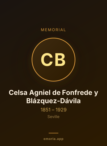 Memorial portrait of Celsa Agniel de Fonfrede y Blázquez-Dávila