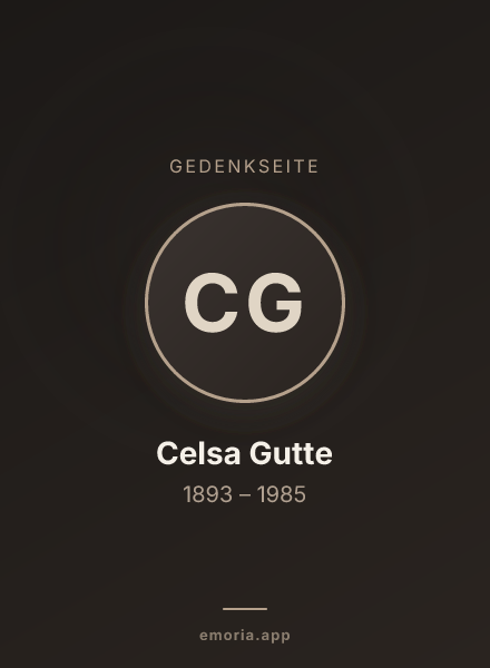 Gedenkportrait von Celsa Gutte