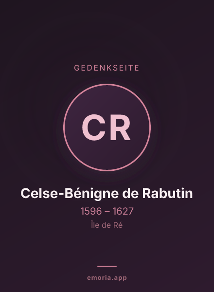 Gedenkportrait von Celse-Bénigne de Rabutin