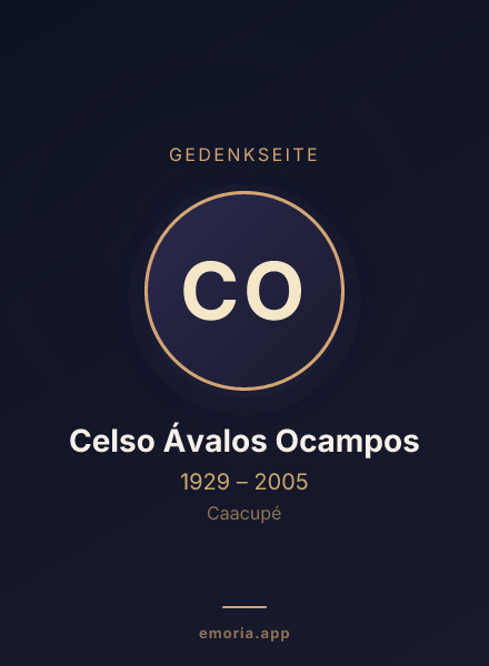 Gedenkportrait von Celso Ávalos Ocampos