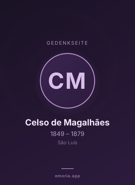 Gedenkportrait von Celso de Magalhães