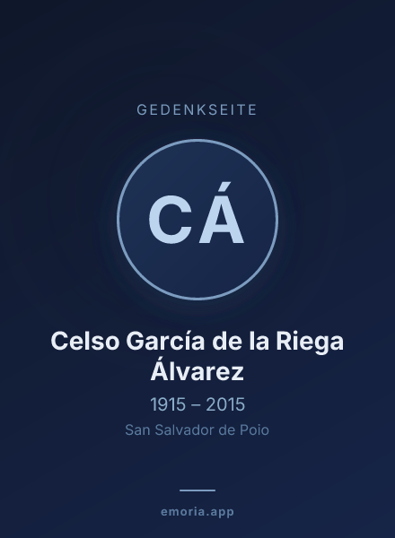 Gedenkportrait von Celso García de la Riega Álvarez