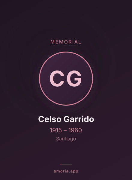 Memorial portrait of Celso Garrido
