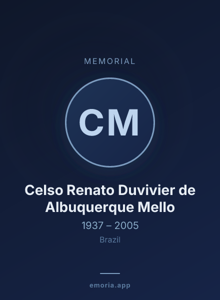 Memorial portrait of Celso Renato Duvivier de Albuquerque Mello