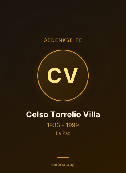 Gedenkportrait von Celso Torrelio Villa
