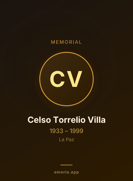 Memorial portrait of Celso Torrelio Villa