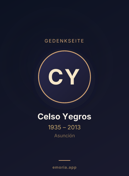 Gedenkportrait von Celso Yegros