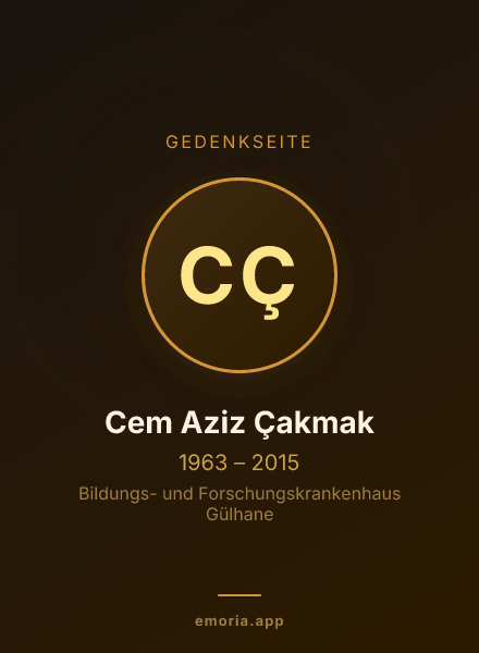 Gedenkportrait von Cem Aziz Çakmak
