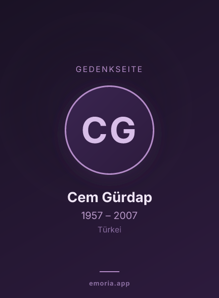 Gedenkportrait von Cem Gürdap