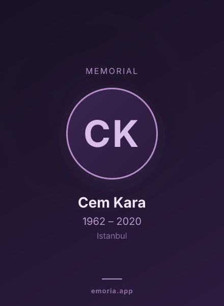 Memorial portrait of Cem Kara